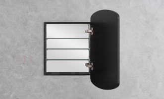 Шкаф навесной с зеркалом Miro Black