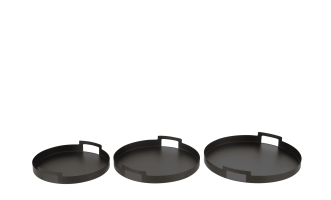 Поднос декоративный Trays Black набор 3 шт