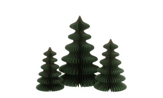 Фигурка Paper Christmas Tree Waved Green L