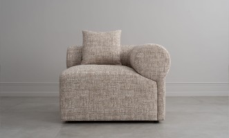 Диван Лугано одноместная секция с подлокотником правая