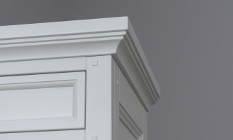 Комод Оксфорд высокий белый