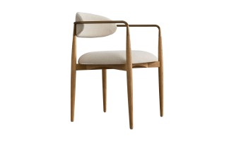 Стул Bradley светлый с подлокотниками cushing snow