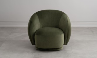 Крутящееся кресло Lilly зелёное