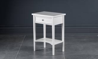 Прикроватная тумба Оксфорд высокая с 1 ящиком белая