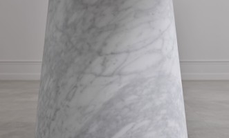 Стол обеденный овальный Уно Каррарский мрамор/Carrara