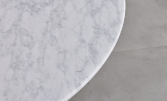 Стол обеденный круглый Уно Каррарский мрамор/Carrara