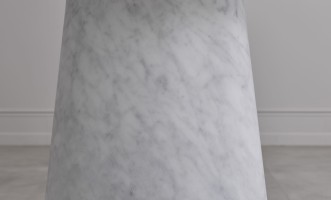 Стол обеденный круглый Уно Каррарский мрамор/Carrara