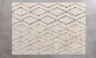 Ковёр Vasu 250x350 см с чёрным орнаментом
