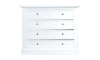 Комод Оксфорд с 5-ю ящиками белый