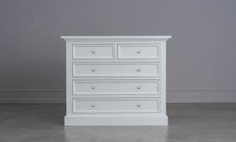 Комод Оксфорд с 5-ю ящиками белый