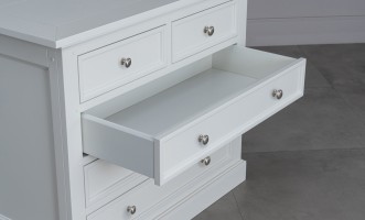 Комод Оксфорд с 5-ю ящиками белый