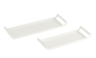 Поднос декоративный металлический Tray White набор 2 шт купить в Москве