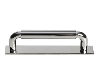 Ручка-скоба Button 4in polished nickel