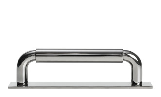 Ручка-скоба Button 4in polished nickel