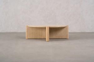 Стол кофейный Пеббл с каменной столешницей диам. 110 см