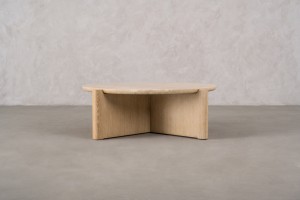 Стол кофейный Пеббл с каменной столешницей диам. 110 см