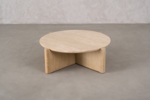 Стол кофейный Пеббл с каменной столешницей диам. 110 см