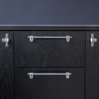 Дверная ручка Cast Pull Bar Small Steel