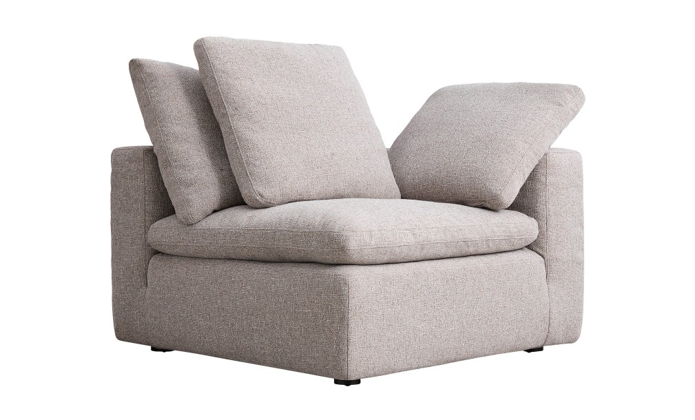 Диван Нубе угловая секция, серый