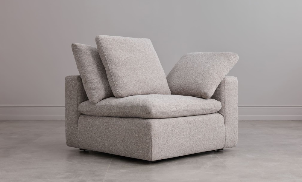 Диван Нубе угловая секция, серый