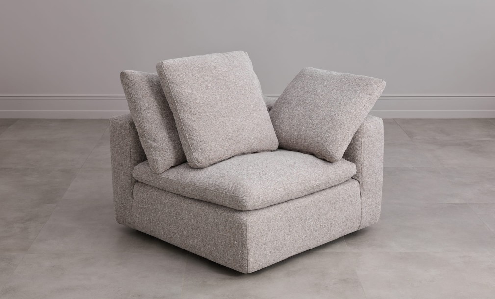 Диван Нубе угловая секция, серый