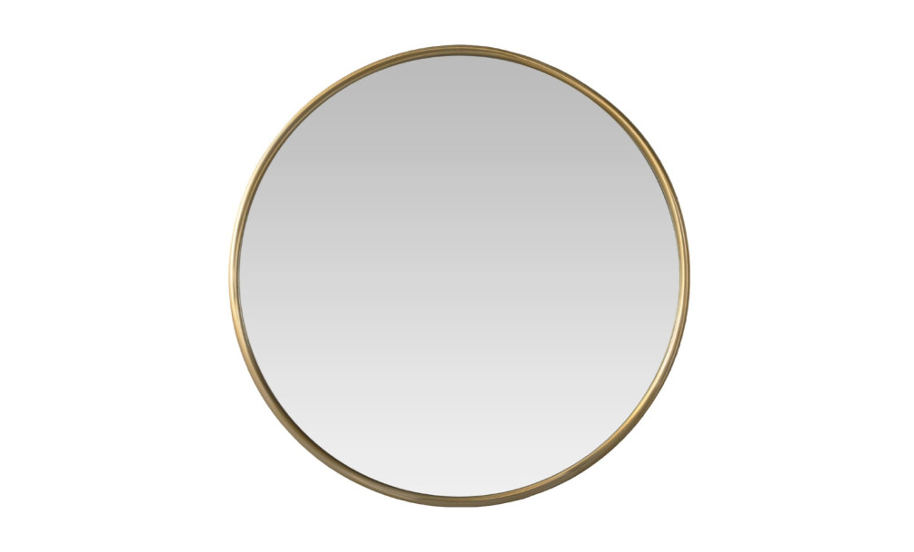 Зеркало круглое Walker brass большое