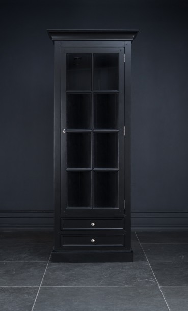 Витрина Оксфорд узкая правая чёрная