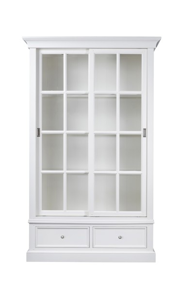 Витрина Оксфорд двухдверная белая