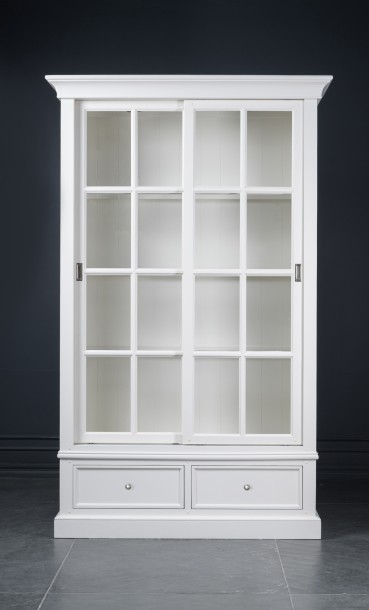 Витрина Оксфорд двухдверная белая