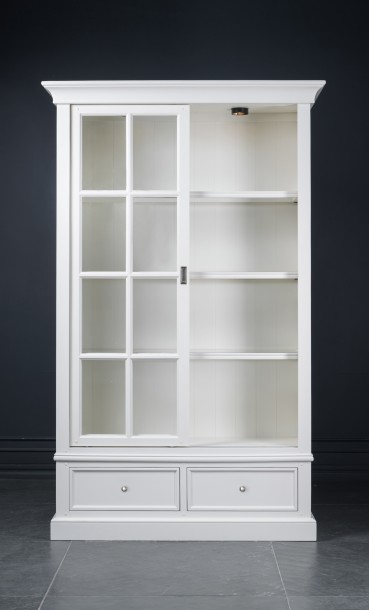 Витрина Оксфорд двухдверная белая