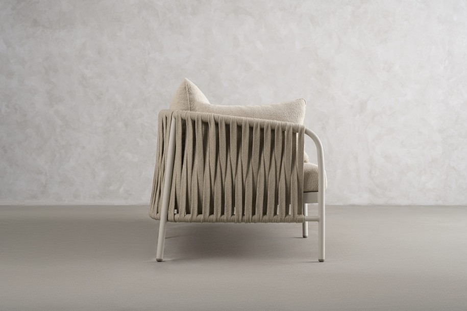 Диван Таормина уличный трёхместный, светлый