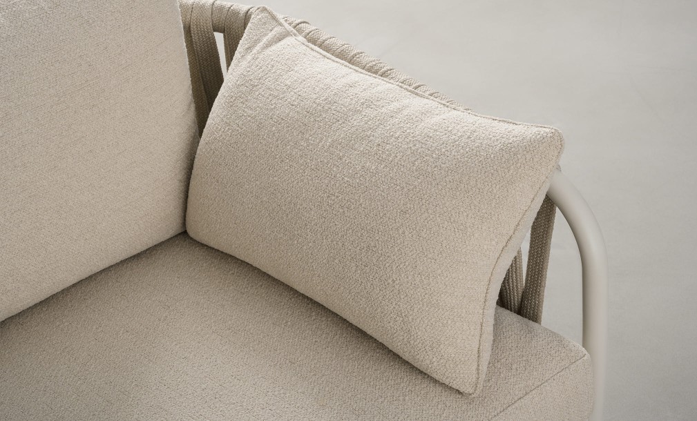 Диван Таормина уличный трёхместный, светлый