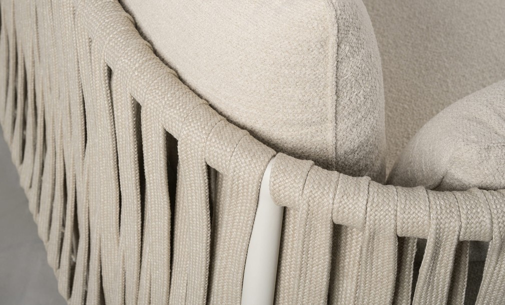 Диван Таормина уличный трёхместный, светлый