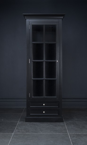 Витрина Оксфорд узкая чёрная