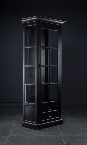 Витрина Оксфорд узкая чёрная