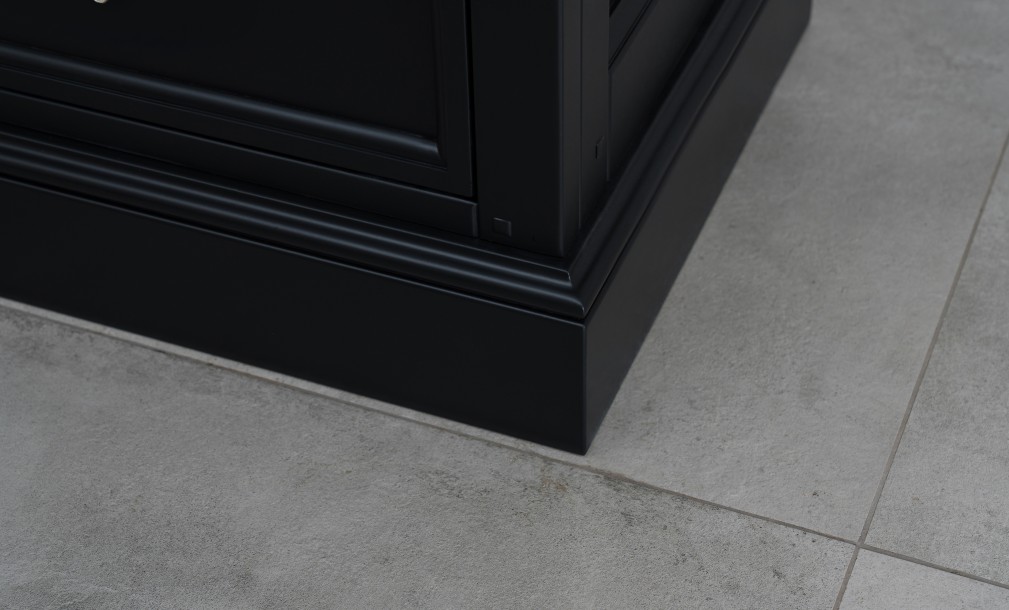 Прикроватная тумба Оксфорд с 3 ящиками чёрная