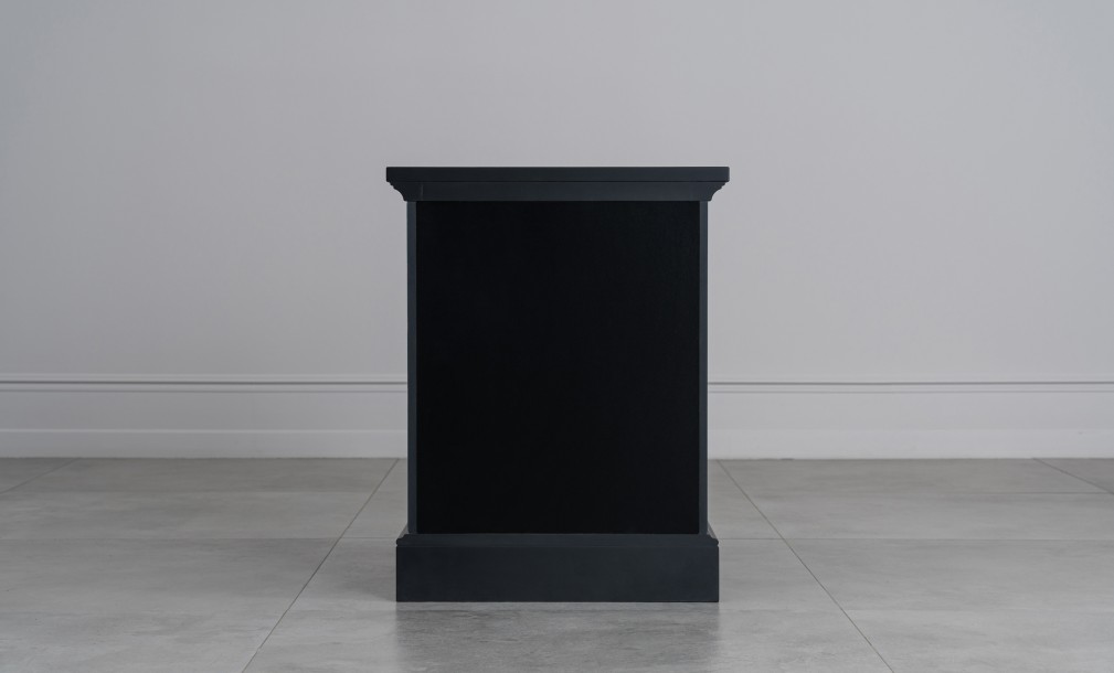 Прикроватная тумба Оксфорд с 3 ящиками чёрная