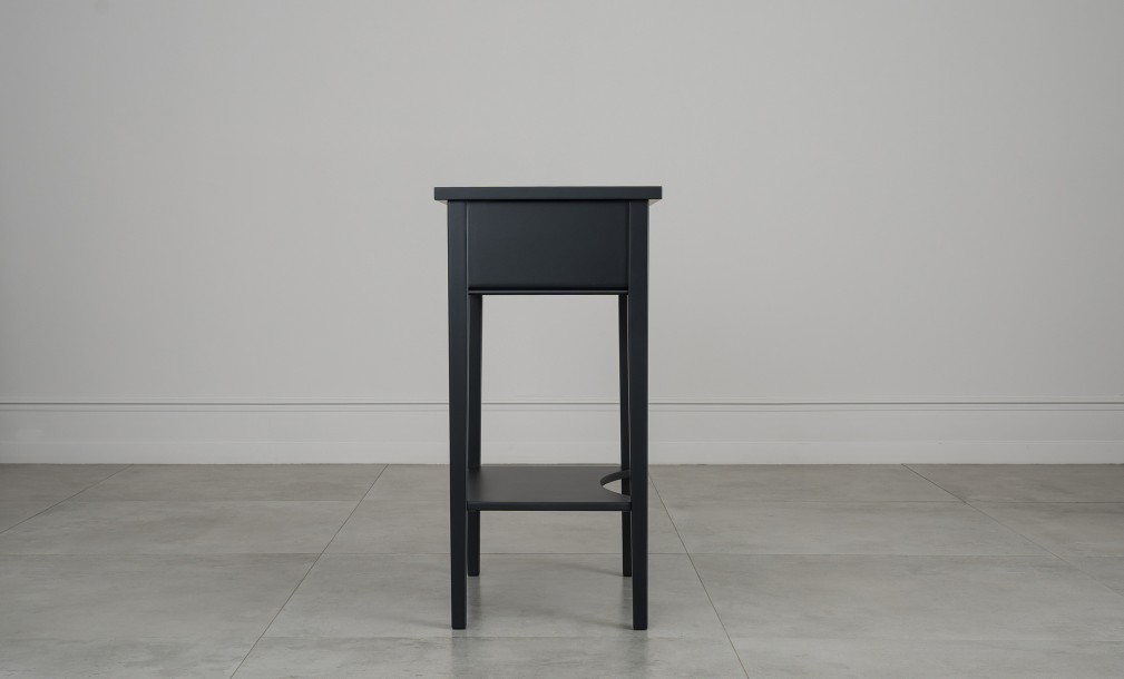 Прикроватная тумба Оксфорд высокая с 1 ящиком чёрная