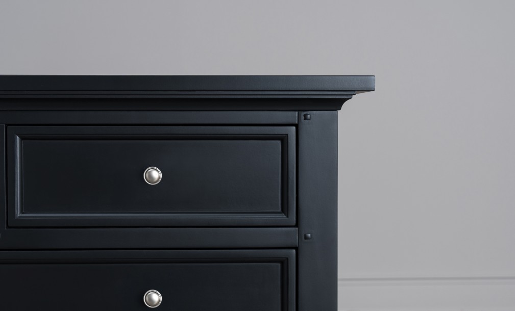 Комод Оксфорд с 5-ю ящиками чёрный