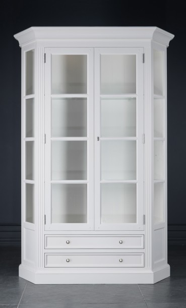 Витрина Оксфорд трапеция белая