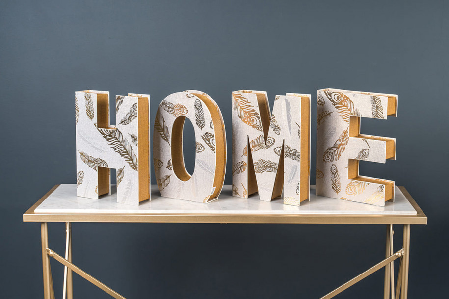 Шкатулки Home в виде букв
