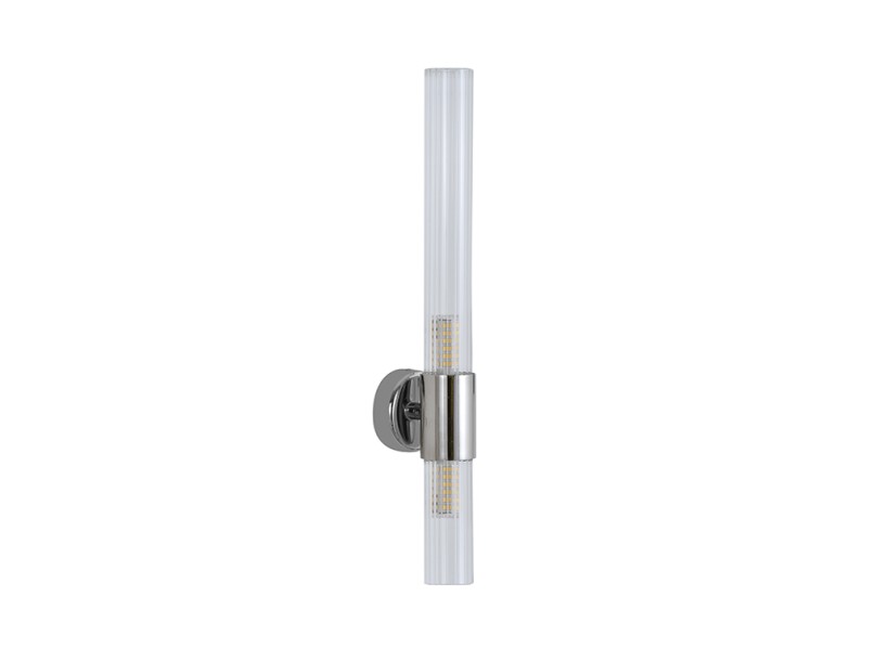 7274/A nickel , Бра, Nickel Clear glass L6*H35,5*Sp7 cm G9 2*25W