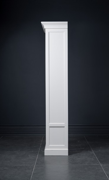 Витрина Оксфорд с ящиками открытая белая