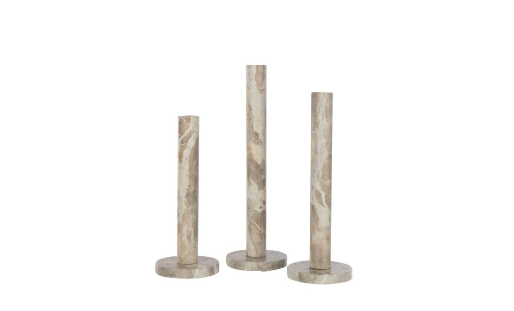 Подсвечники Marble Beige набор 3 шт