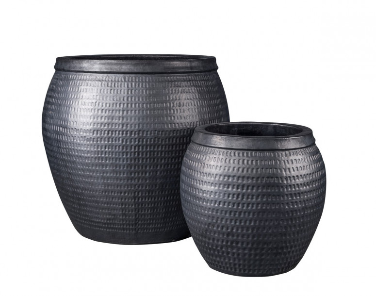 Кашпо Collar graphite L