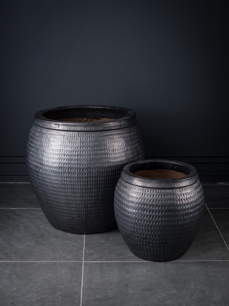 Кашпо Collar graphite L
