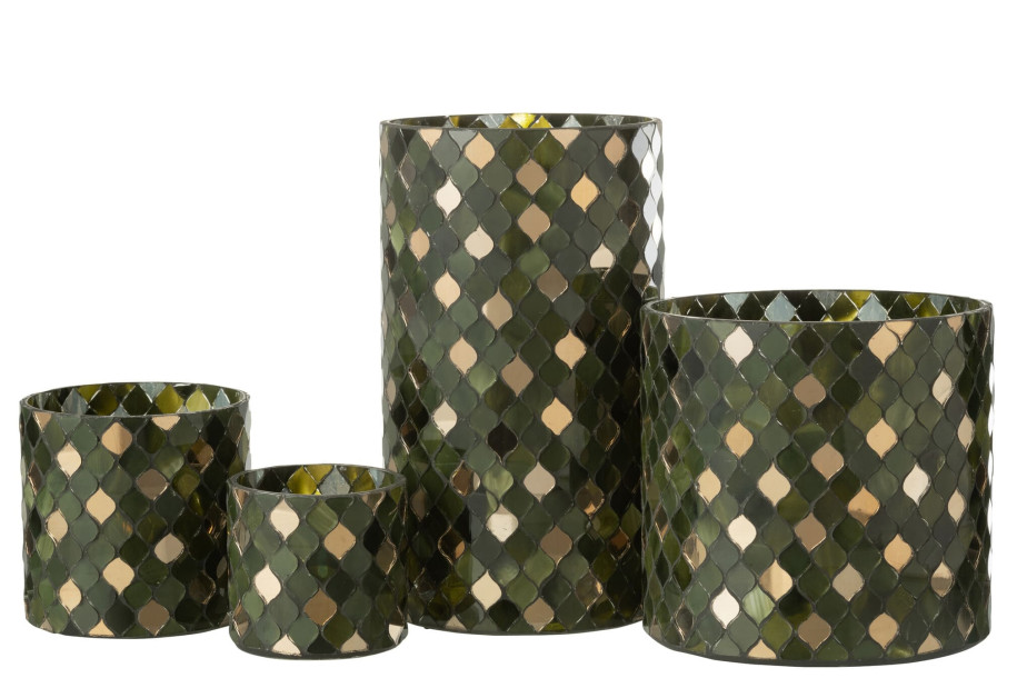 Подсвечник Mosaic Green Xl