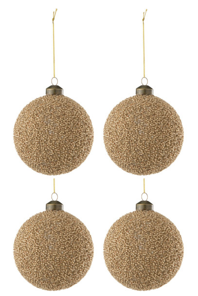 Набор декоративных ёлочных украшений 4 шт Bauble Pearls