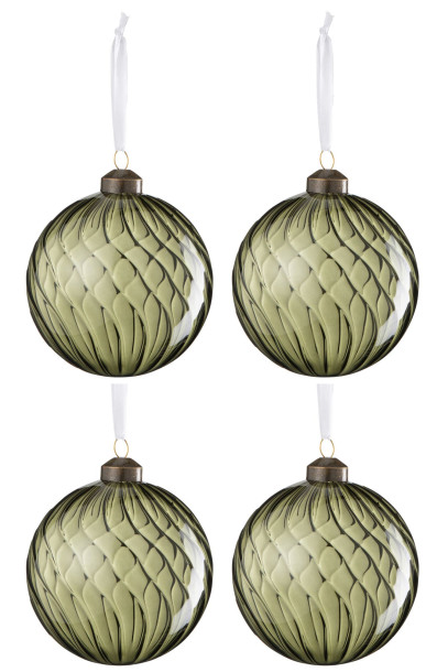 Набор декоративных ёлочных украшений Bauble Green