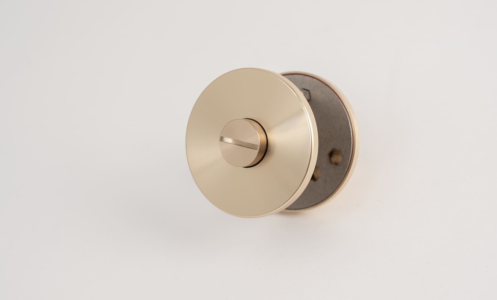 Дверная защёлка Contour Thumbturn lock Brass (пара)